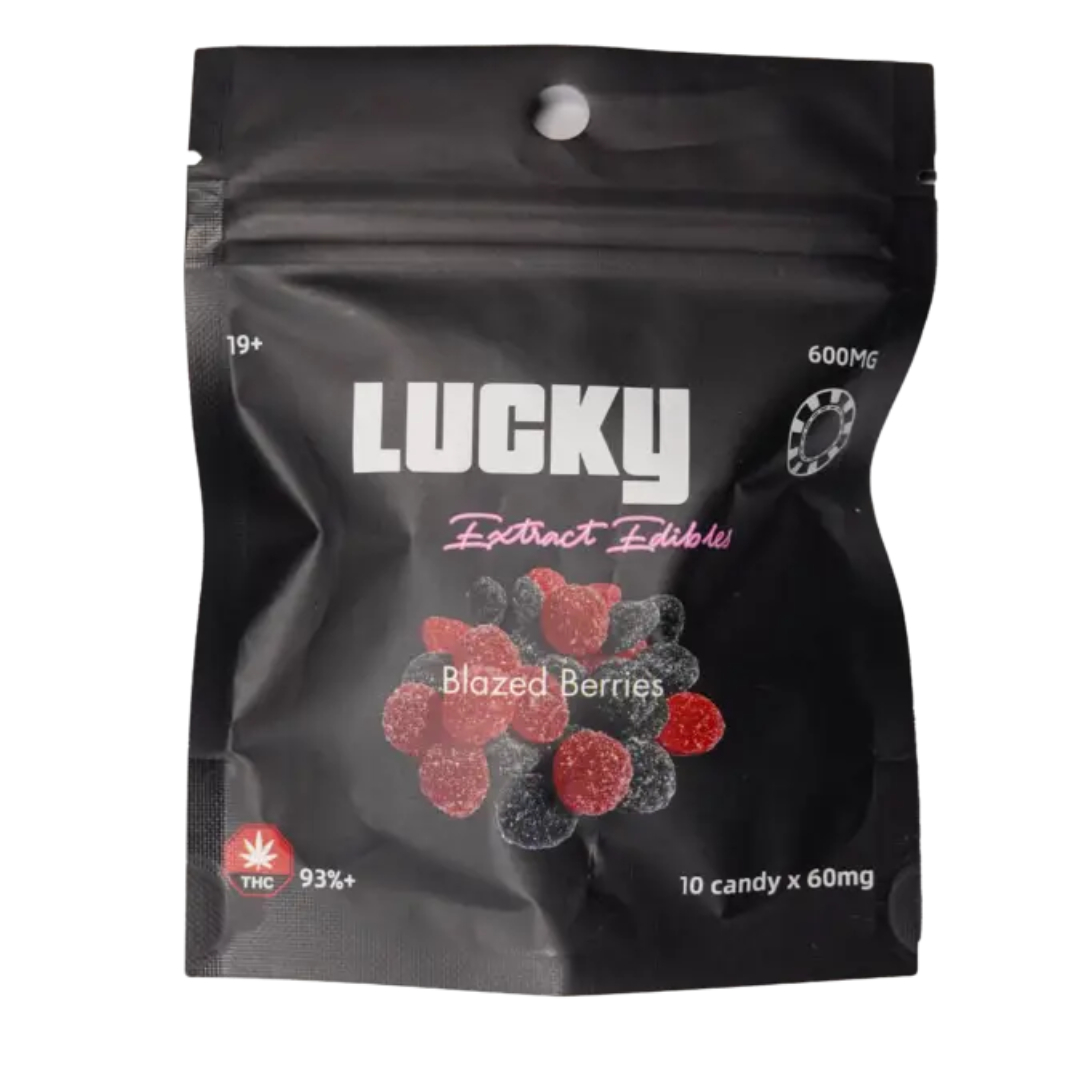 LUCKY EXTRACT EDIBLES THC 600 mg Gummies 2 for $40